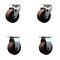 Service Caster 4'' High Temp Glass Filled Nylon Caster Set w/Roller Bearing 2 Swivel 2 Rigid, 4PK SCC-20S420-GFNRHT-2-R-2 - alternate 1
